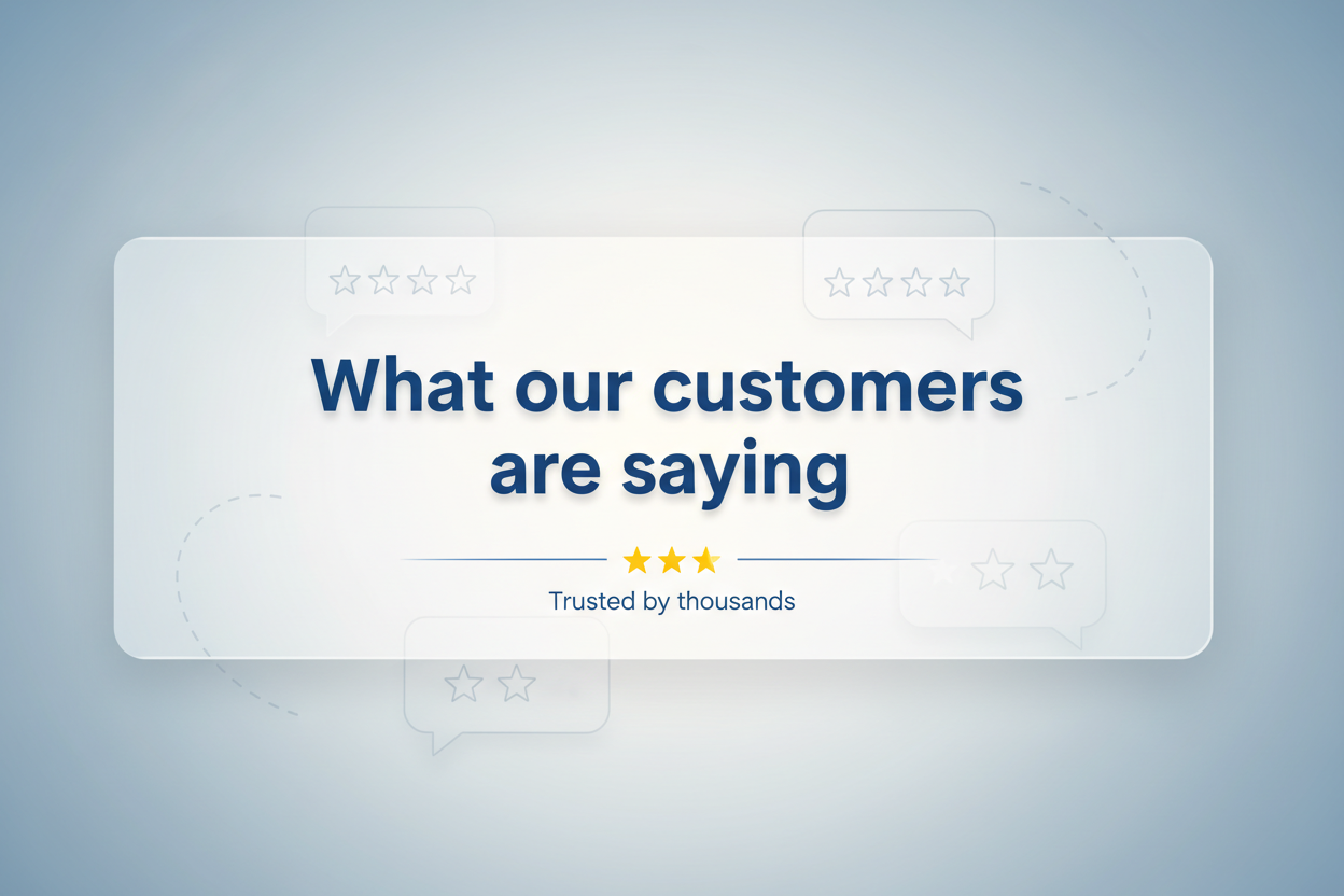 What our customers are saying - reviews